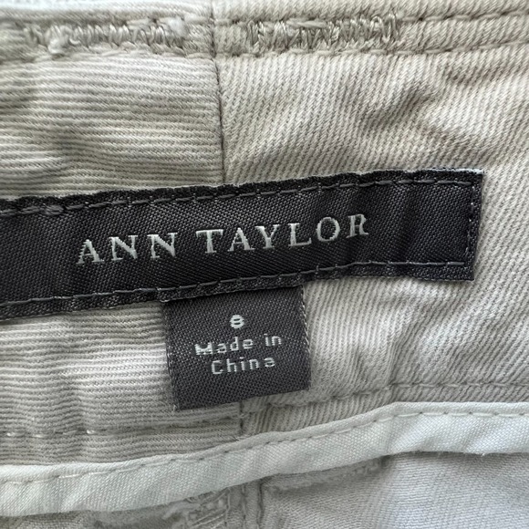 Ann Taylor Pants Women's Size 8 Beige Bootcut Leg‎ 2 Button Stretch Y2K Career - Picture 3 of 13